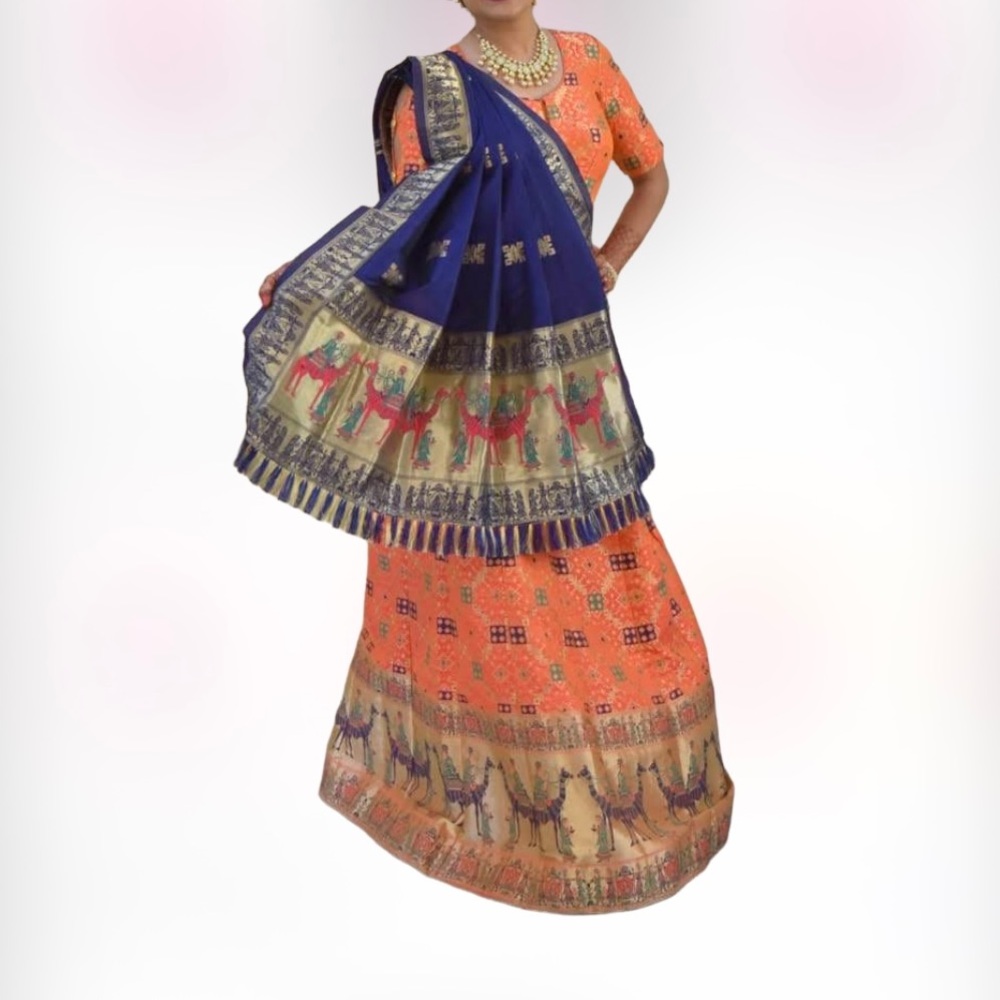 Indian pure banaras silk lengha choli